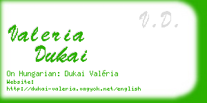 valeria dukai business card